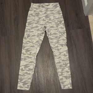 Aerie Gray and Cream Camouflage Leggings